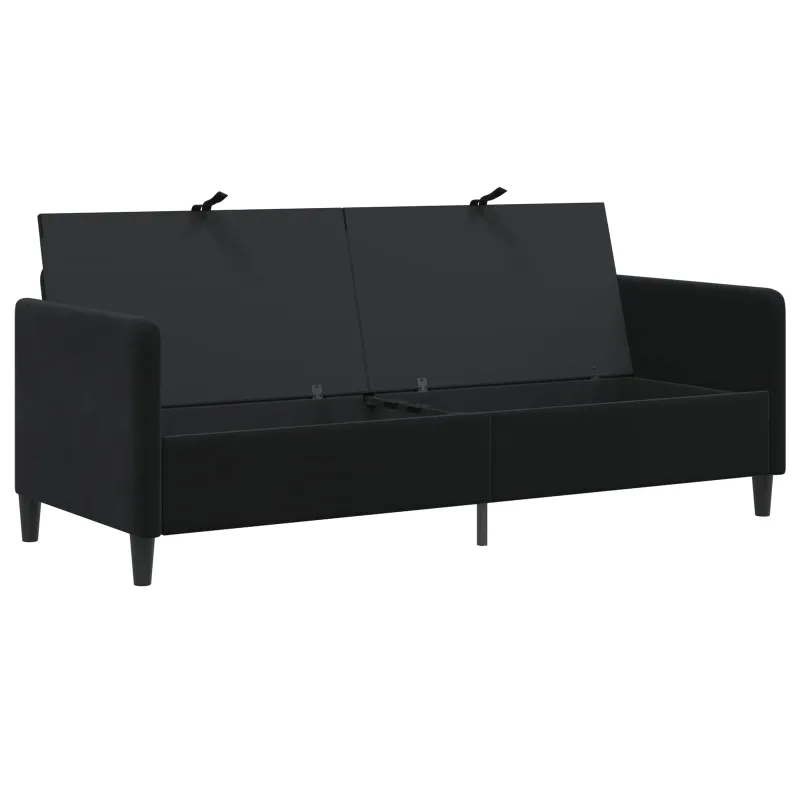 Sofa su saugojimo vieta Juoda 192 x 78 x 87 cm Poliesteris