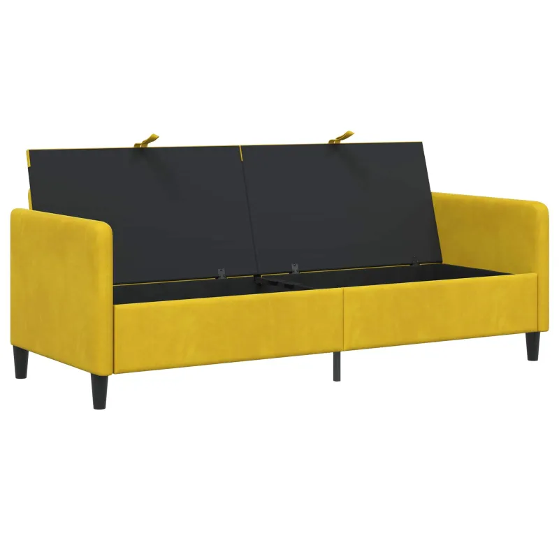 Sofa su saugojimo vieta Geltona 192 x 78 x 87 cm Poliesteris