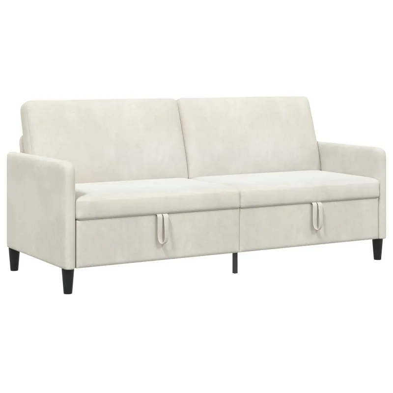 Sofa su saugojimo vieta Kreminė 192 x 78 x 87 cm Poliesteris