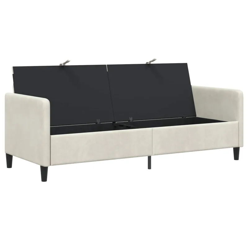 Sofa su saugojimo vieta Kreminė 192 x 78 x 87 cm Poliesteris