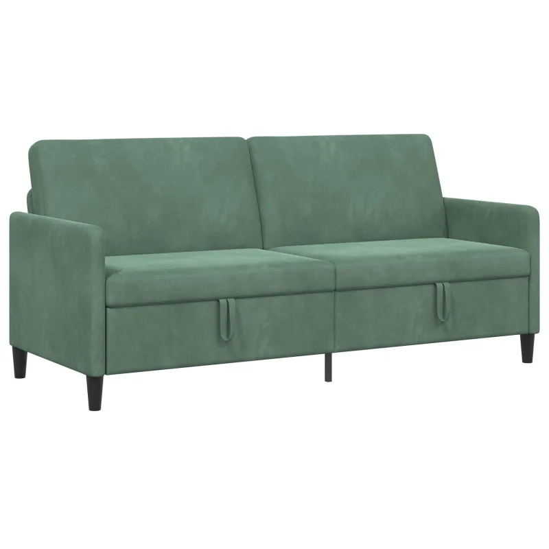 Sofa su saugojimo vieta Jūrinė žalia 192 x 78 x 87 cm