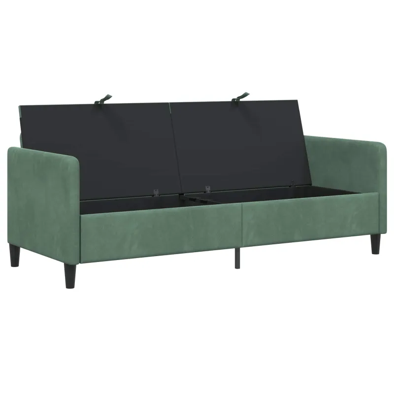Sofa su saugojimo vieta Jūrinė žalia 192 x 78 x 87 cm