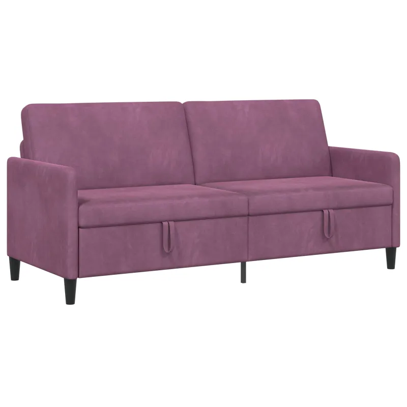Sofa su saugojimo vieta Violetinė 192 x 78 x 87 cm Poliesteris
