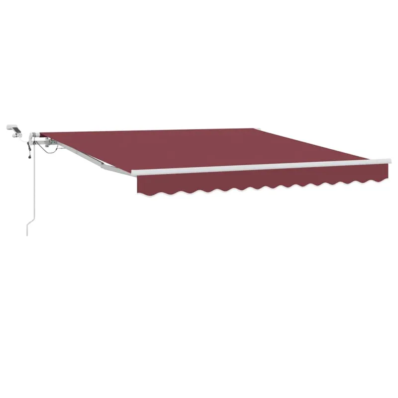 Automatinė ištraukiama markizė su LED, bordo spalvos, 300x250cm