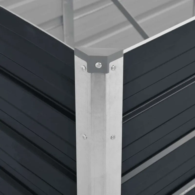 Sodo lovelis, antracito, 320x80x45cm, plienas, aukštas
