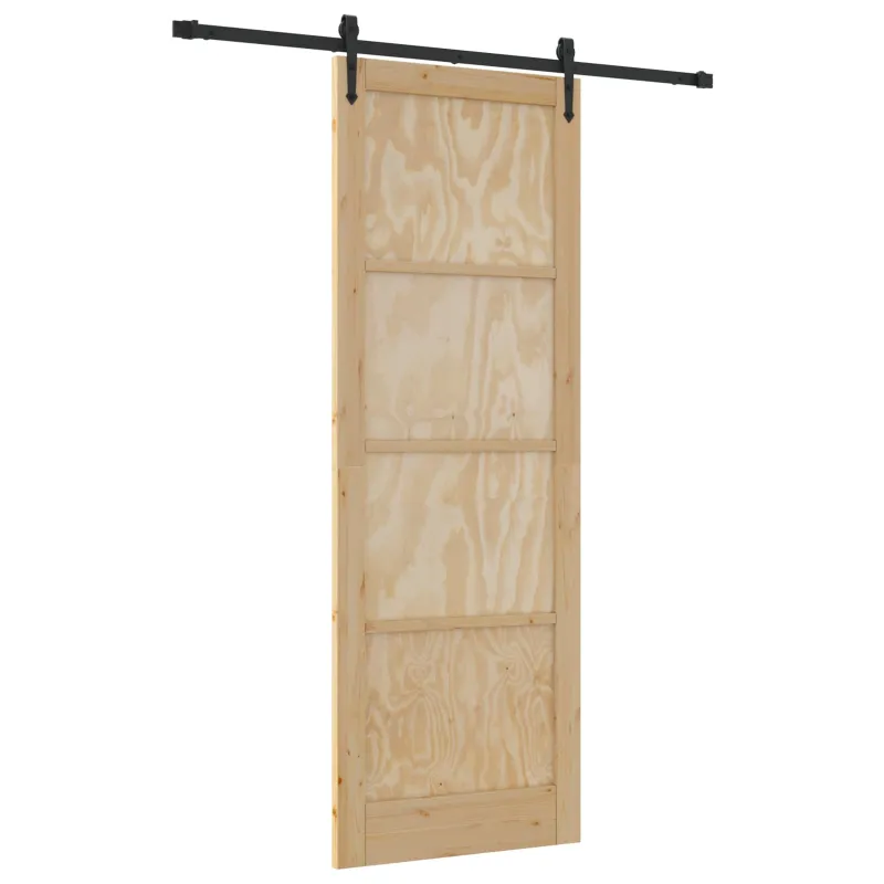 Slankios durys ORKDAL Natūrali ir juoda 83 x 232 cm