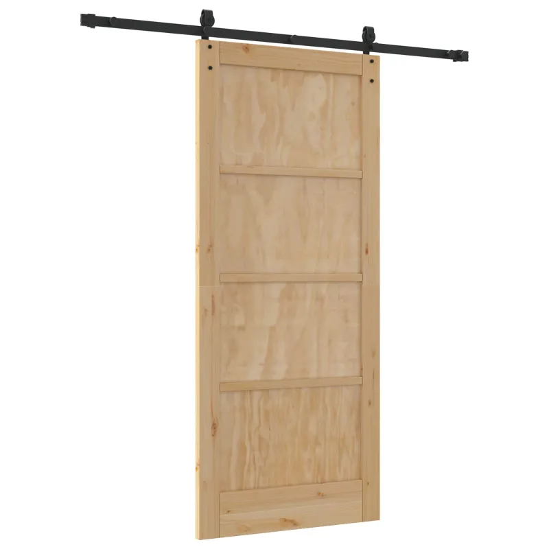 Slankios durys ORKDAL Natūrali ir juoda 86 x 198,5 cm