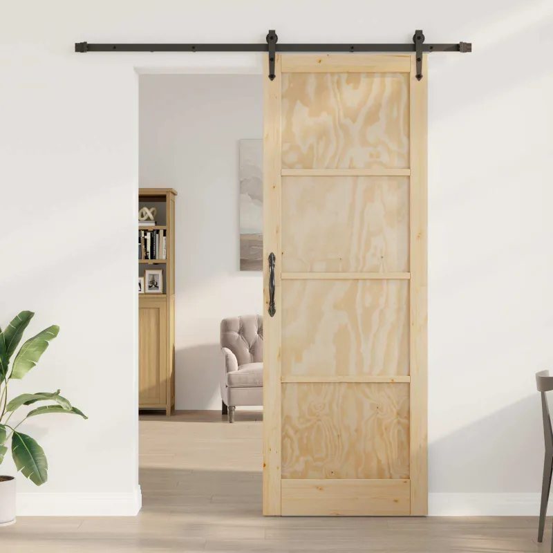 Slankios durys ORKDAL Natūrali ir juoda 83 x 232 cm