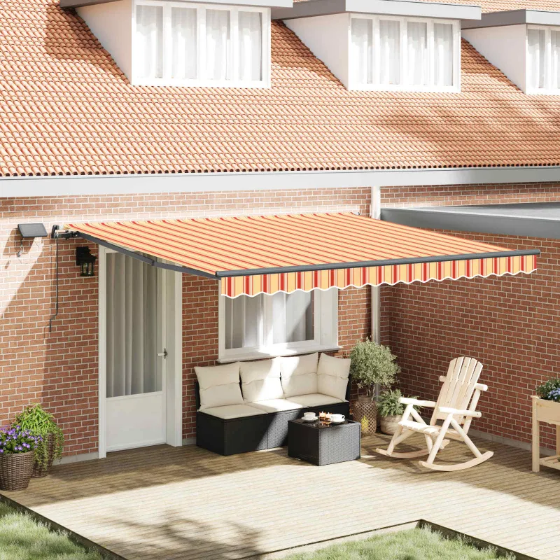 Ištraukiama markizė geltonos ir oranžinės spalvos 400 ×300 cm