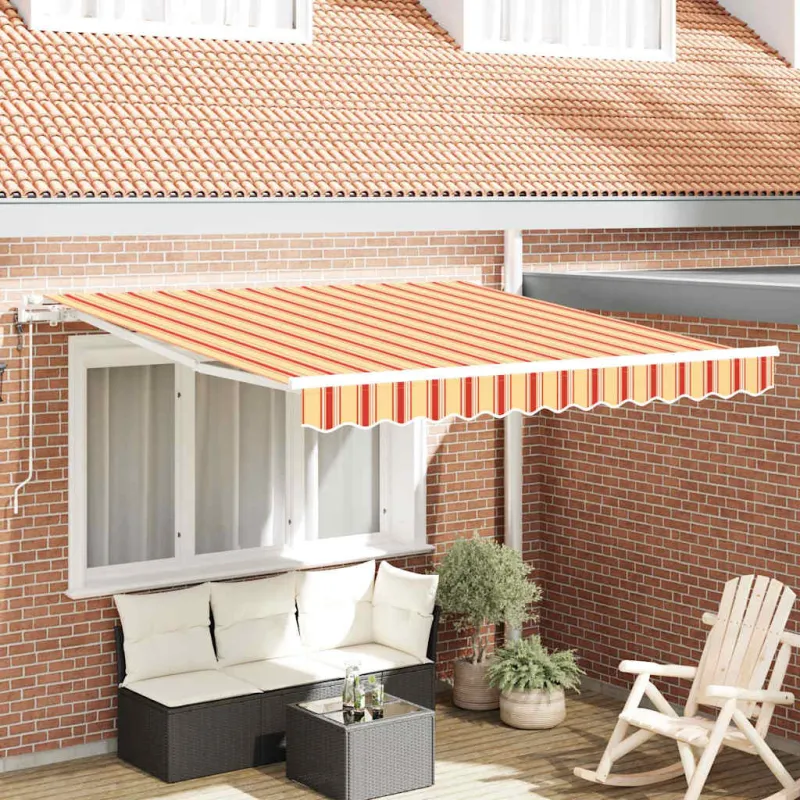 Elektrinė ištraukiama pavėsinė Geltona ir Oranžinė 300 x 250 cm