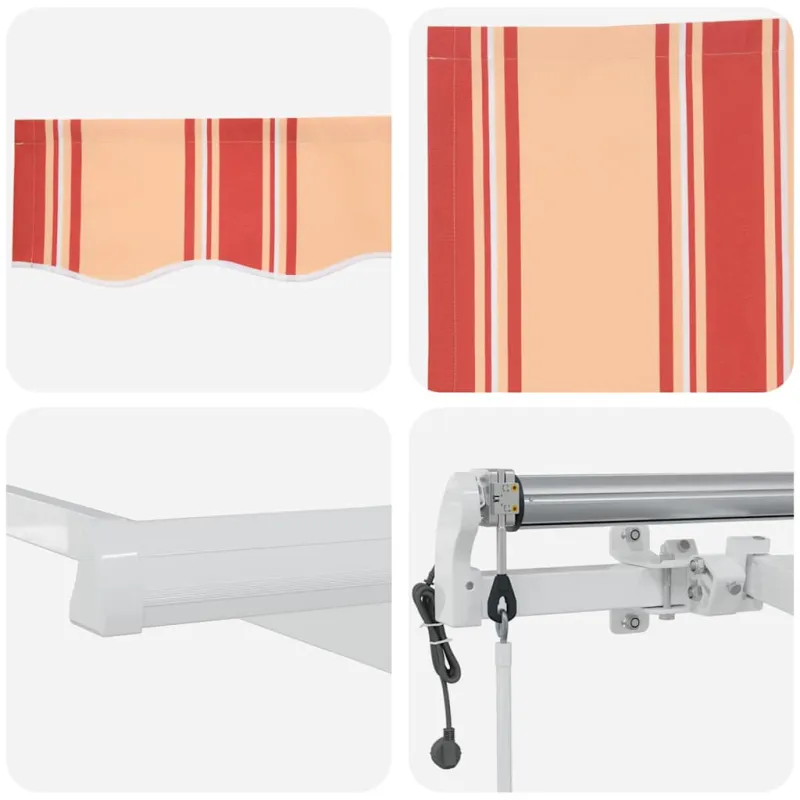 Elektrinė ištraukiama pavėsinė Geltona ir Oranžinė 300 x 250 cm