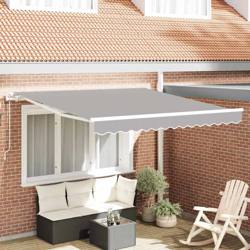 Elektrinė ištraukiama pavėsinė Šviesiai pilka 350 x 250 cm