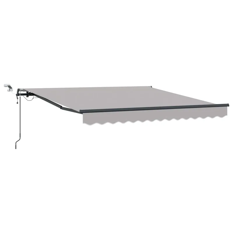 Skėtis Audinys Šviesiai pilka 350 x 250 cm Poliesteris