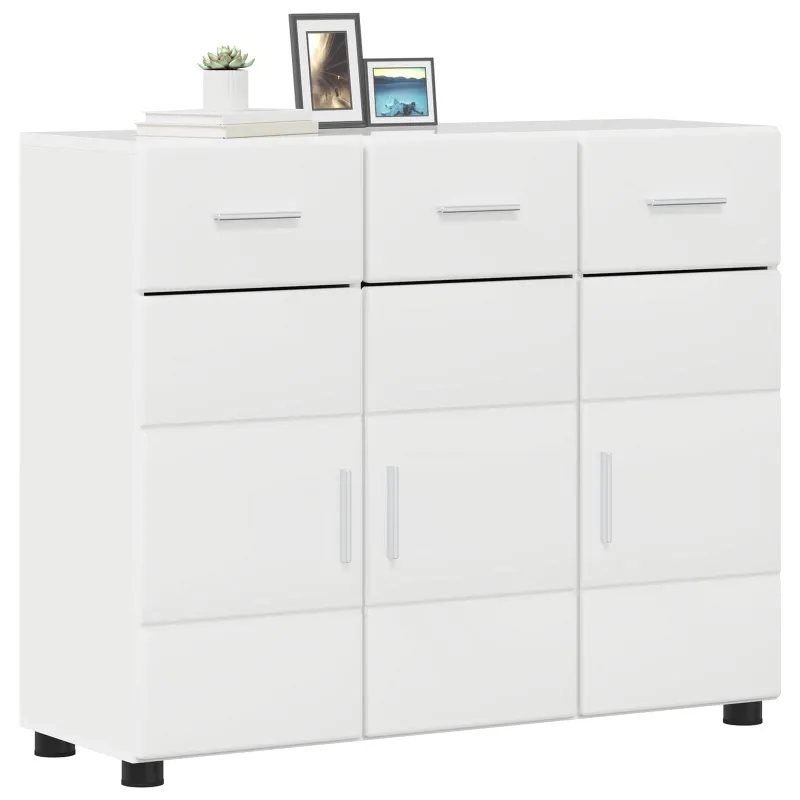 Kabalas FLORIN Aukštai blizganti balta 88,5 x 30,5 x 73 cm