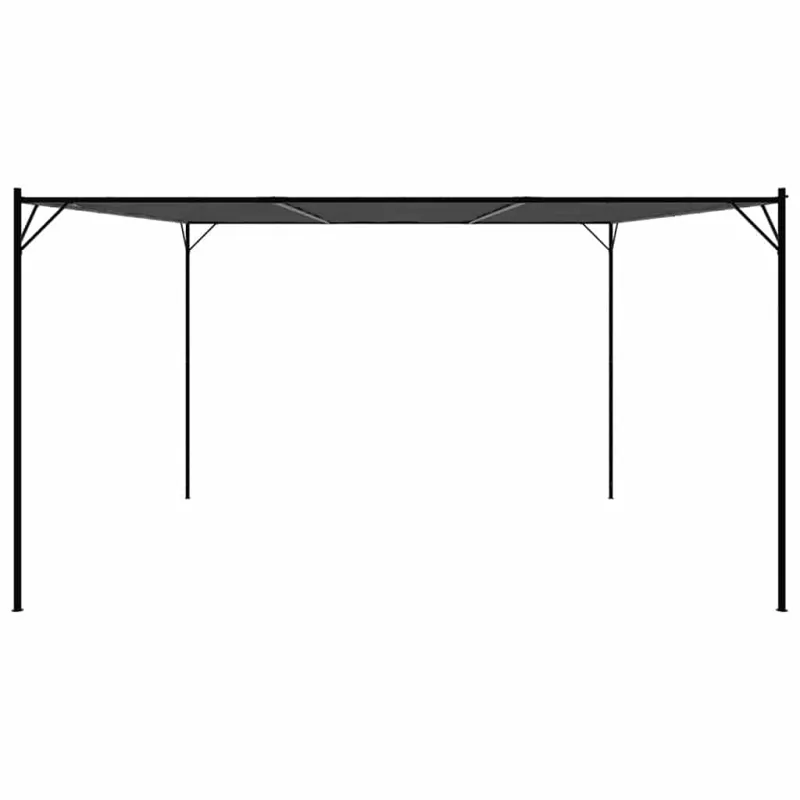Pavėsinė, antracito spalvos, 4x4m, audinys ir plienas, 180g/m²