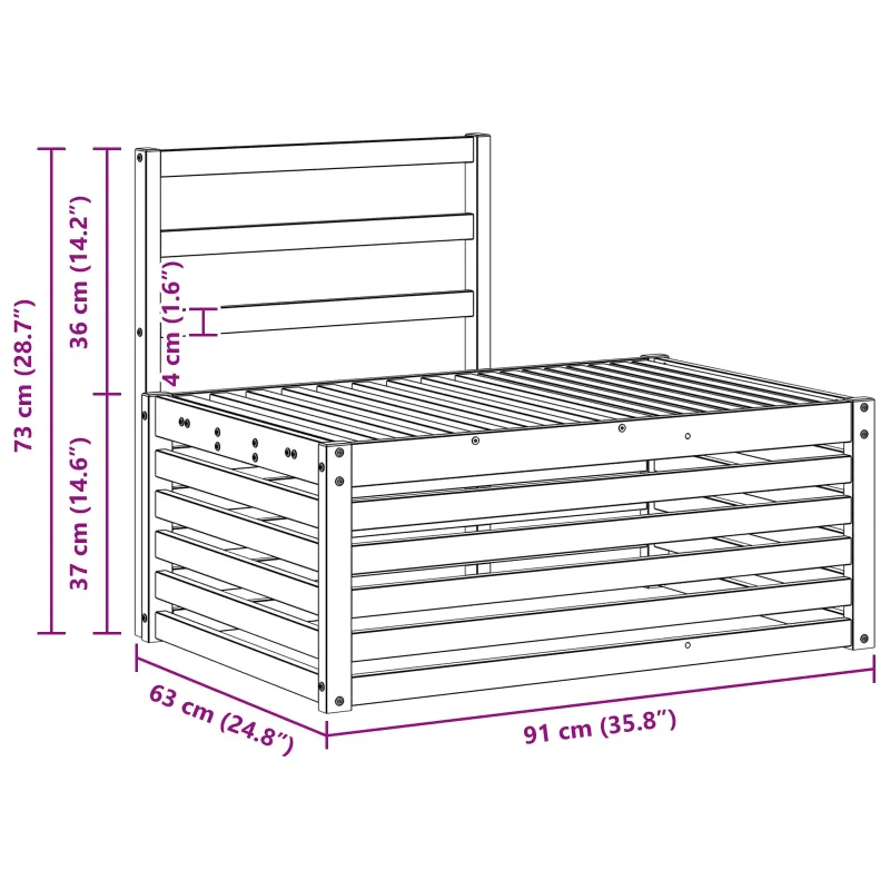 Lauko sofos komplektas 3 Vienetas Balta 182,5 x 63 x 73 cm