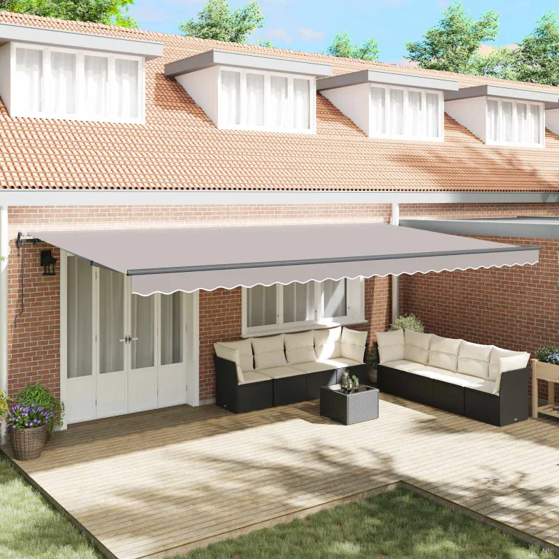 Ištraukiama markizė Šviesiai pilka 600 × 300 cm