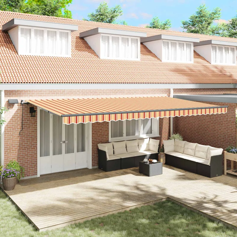 Ištraukiama markizė Geltona ir Oranžinė 600 × 300 cm