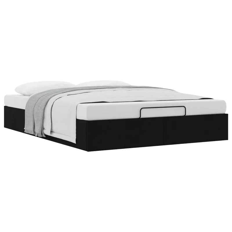 Otomano lovos rėmas Juoda 153 x 203 cm Audinys