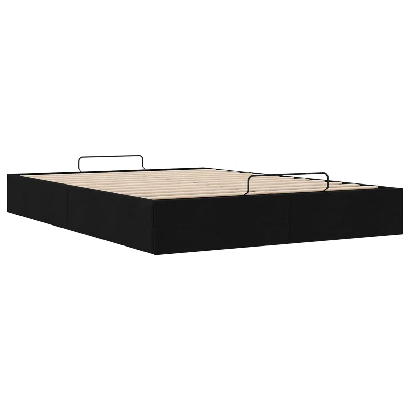 Otomano lovos rėmas Juoda 153 x 203 cm Audinys