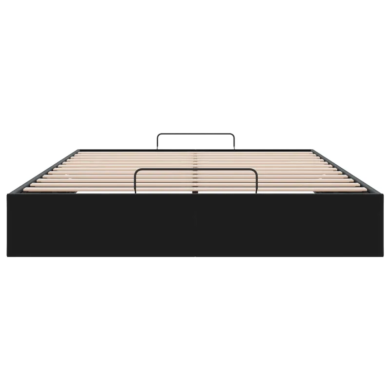 Otomano lovos rėmas Juoda 153 x 203 cm Aksomas