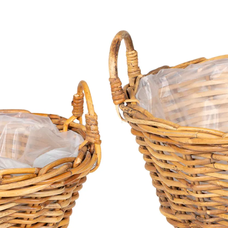 Vazonų krepšys su saugykla 2 pcs Ruda Lacak rožinis