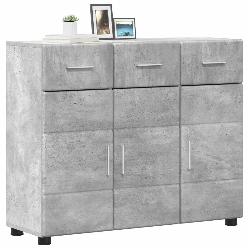 Kabalas su lentyna FLORIN Betono pilka 88,5 x 30,5 x 73 cm