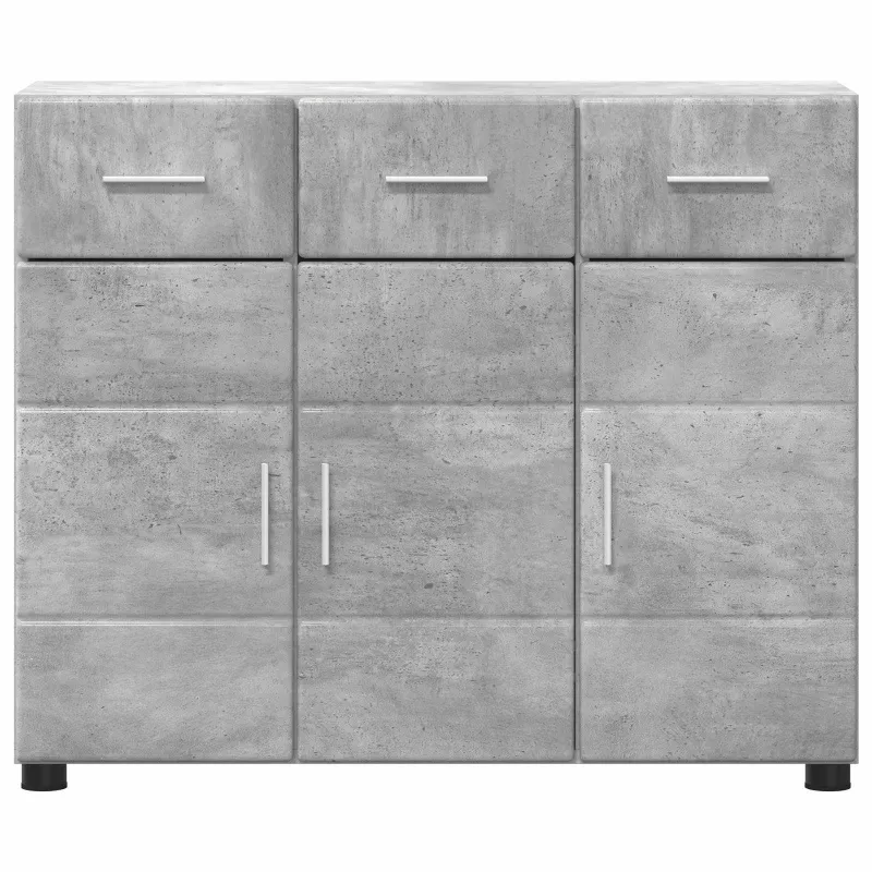 Kabalas su lentyna FLORIN Betono pilka 88,5 x 30,5 x 73 cm
