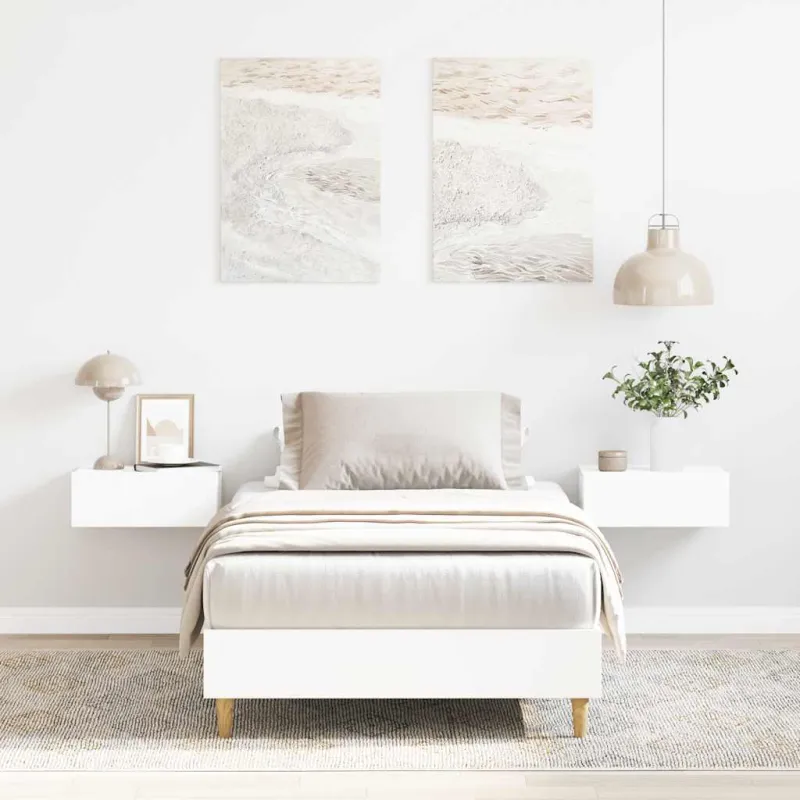 Lovos rėmas Be Čiužinio Baltas 100x200 cm Inžinierinė mediena