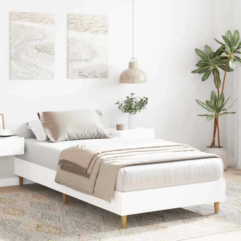 Lovos rėmas Be Čiužinio Baltas 100x200 cm Inžinierinė mediena