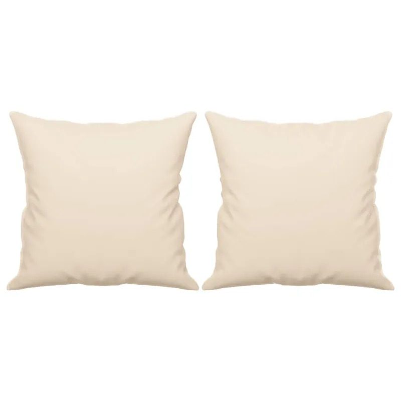 Dvivietė sofa su pagalvėmis, smėlio, 120cm, audinys