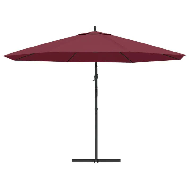 Gembinis sodo skėtis su aliuminiu stulpu, raudonas, 350cm