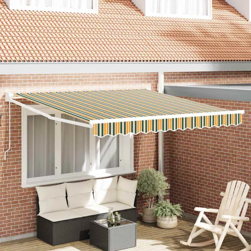 Ištraukiama markizė Žalia 350 x 250 cm Poliesteris ir aliuminis