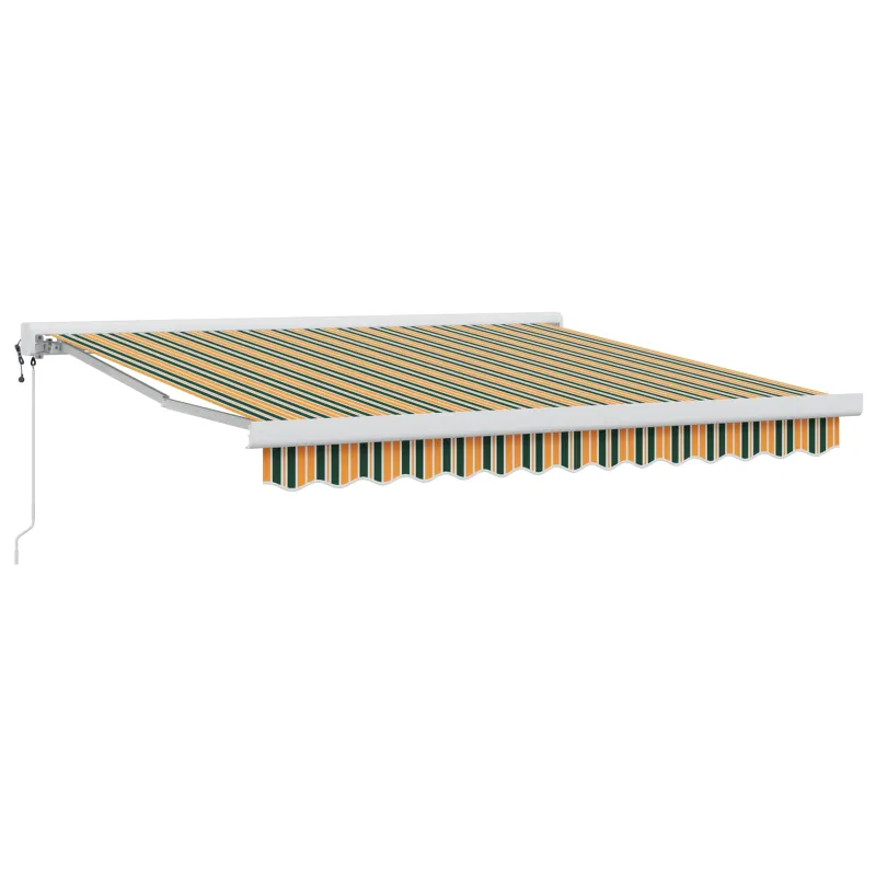 Ištraukiama markizė Žalia ir geltona 350 x 250 x 165 cm