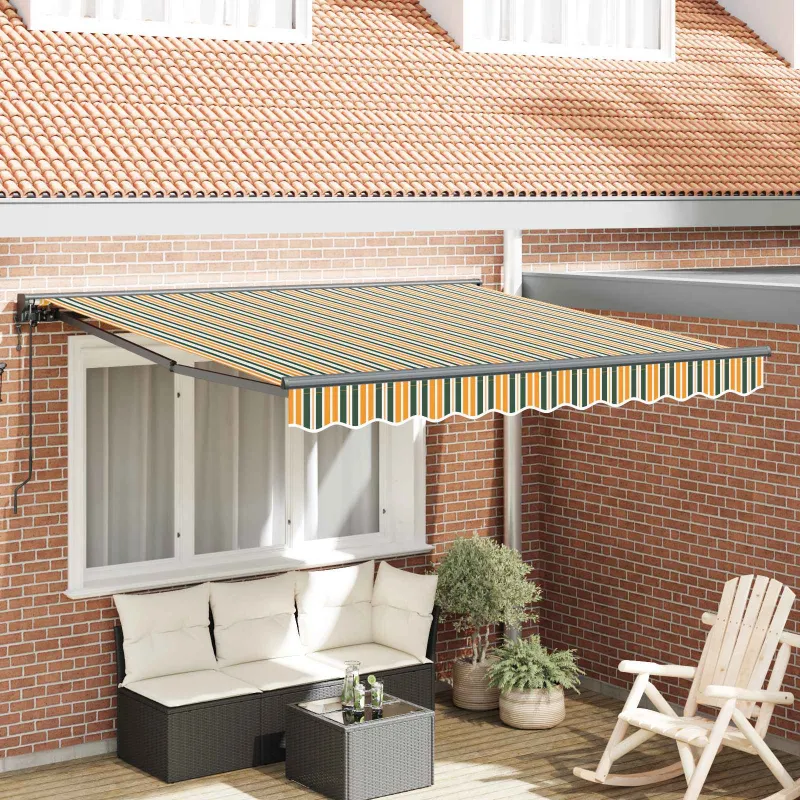 Markizės rėmas Žalia ir geltona 350 x 250 cm