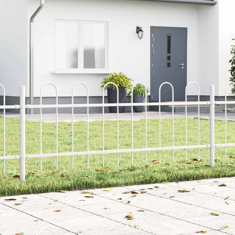 Sodo tvora 5 pcs Balta 8,5 x 0,6 m Miltelinis plienas