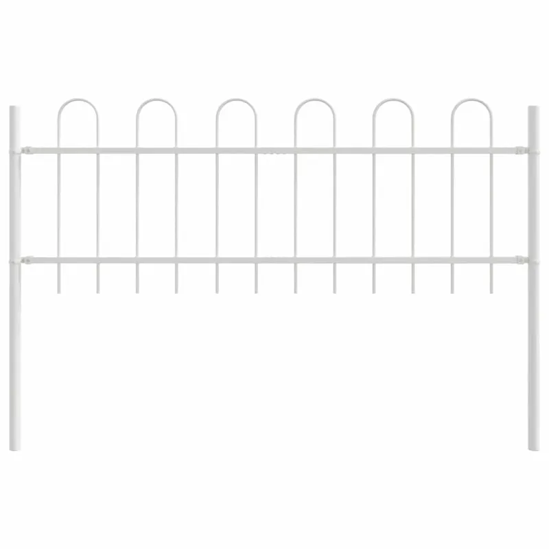 Sodo tvora 7 pcs Balta 11,9 x 0,6 m Miltelinis plienas