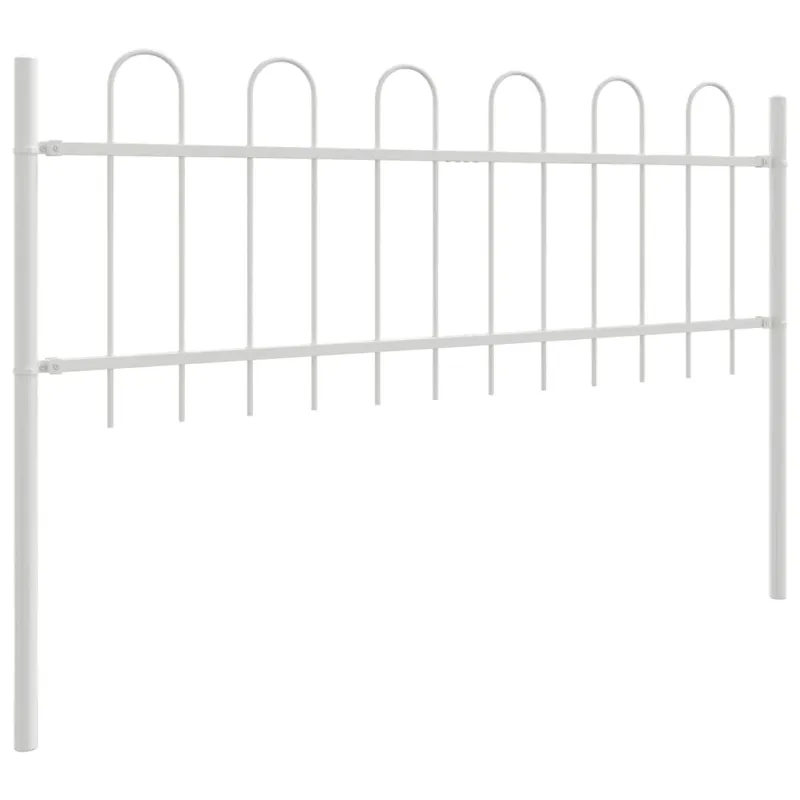 Sodo tvora 9 pcs Balta 15,3 x 0,6 m Miltelinis plienas