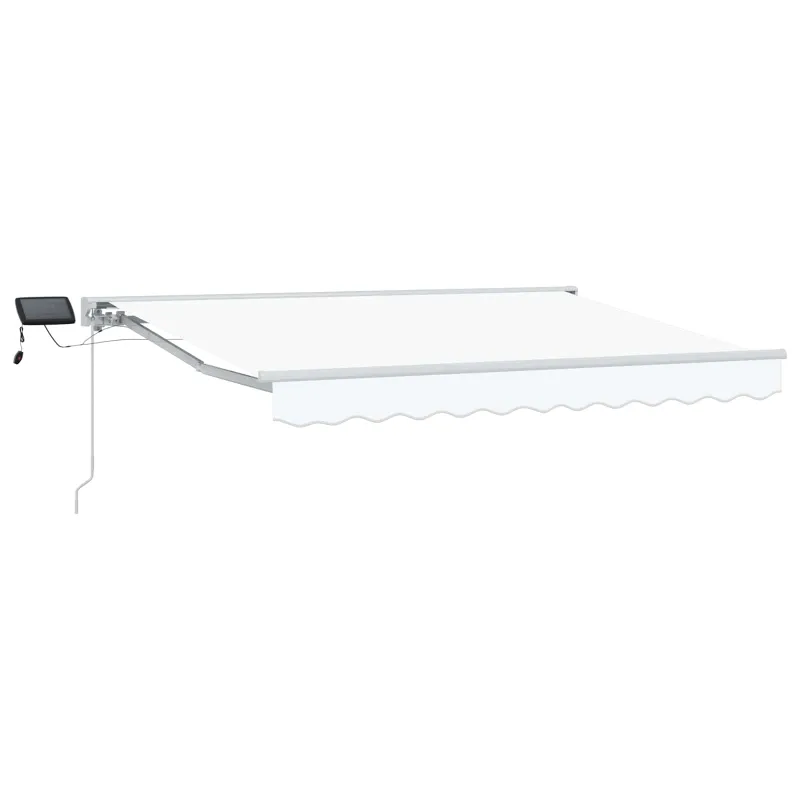 Rankinis markizės rėmas su LED Baltas 2,5 x 2 m