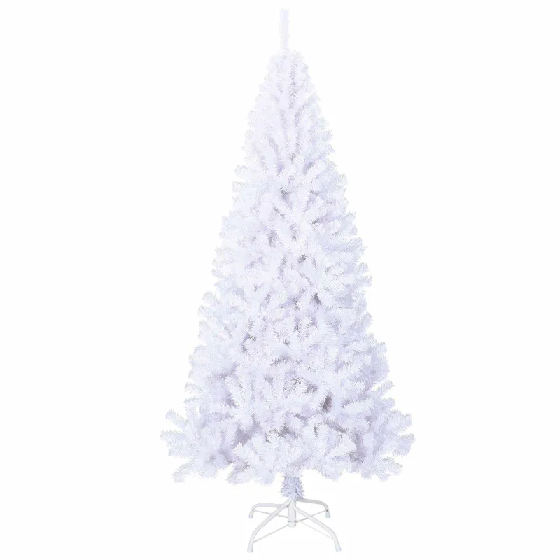 Dirbtinė Kalėdų eglutė su 300 LED Balta 240 cm PVC ir Plienas