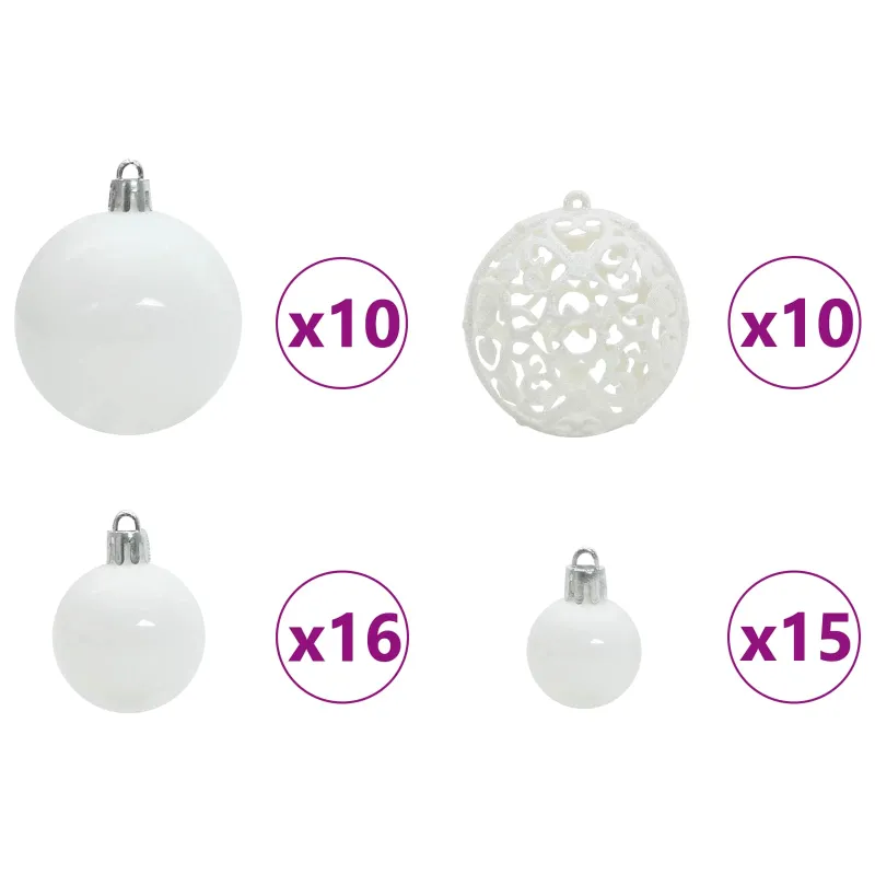 Dirbtinė Kalėdų eglutė su 300 LED Balta 240 cm PVC ir Plienas