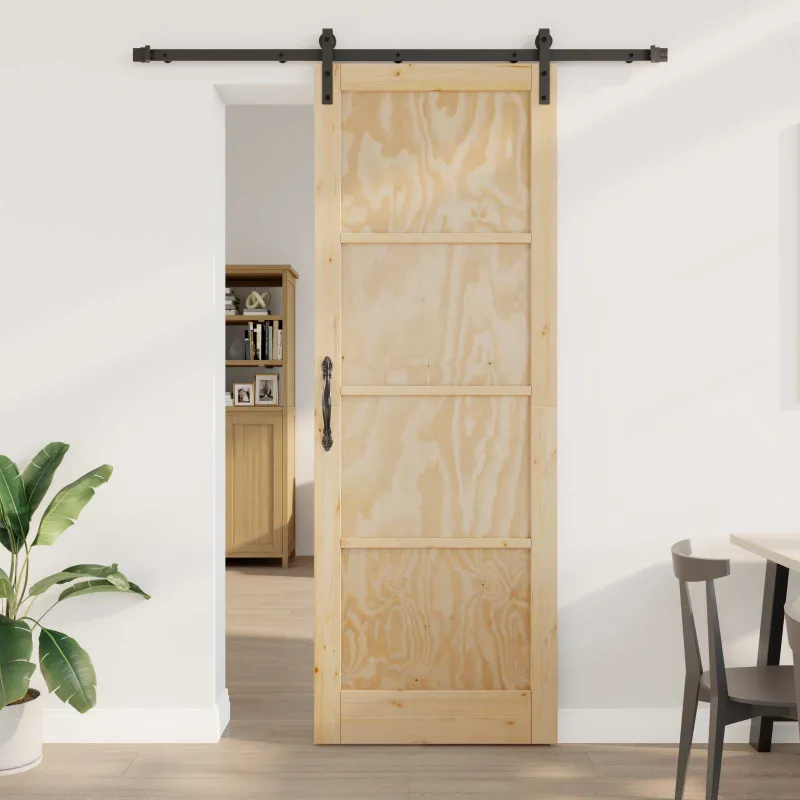 Slankios durys Natūrali ir juoda 83 x 232 cm