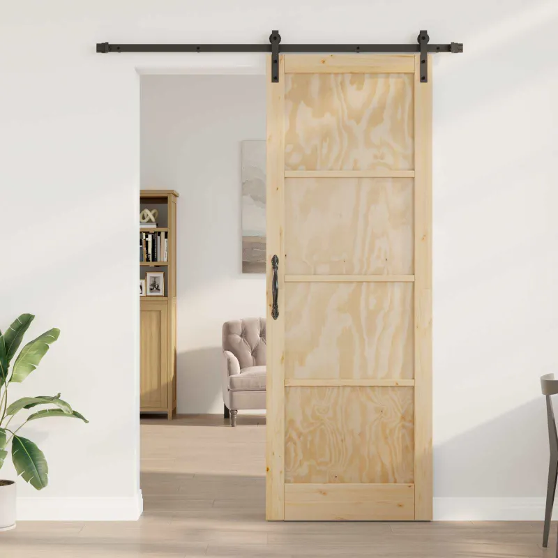 Slankios durys Natūrali ir juoda 83 x 232 cm