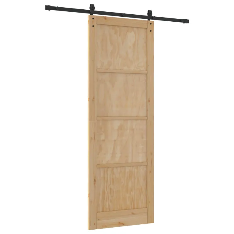 Slankios durys Natūrali ir juoda 83 x 232 cm