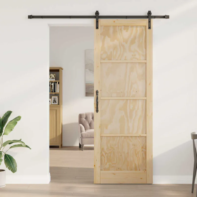 Slankios durys Natūrali ir juoda 83 x 232 cm