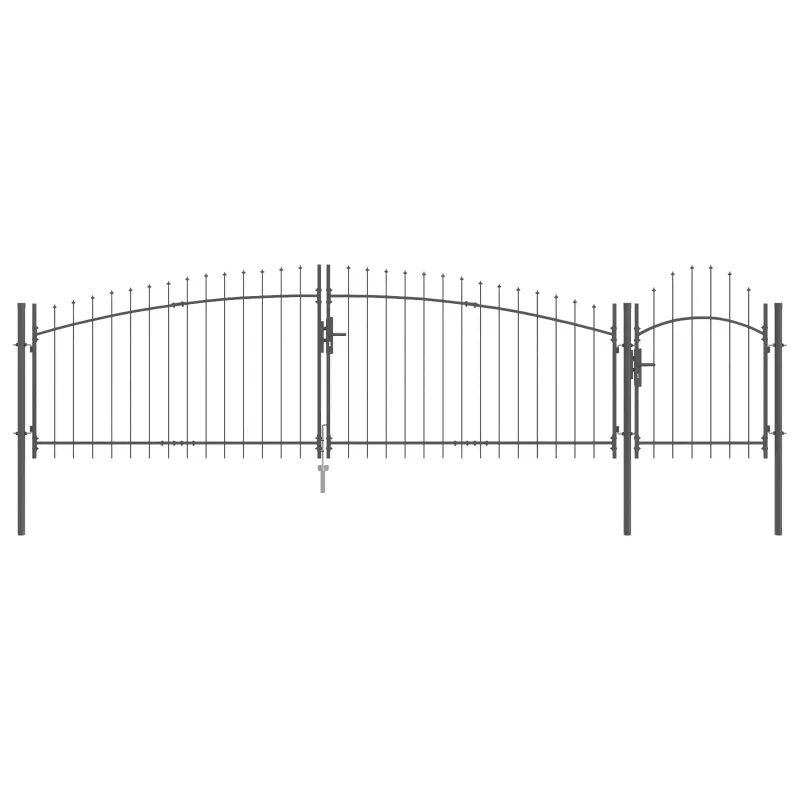 Sodo vartai su užraktu Woerden Pilka 125 x 500 cm Plienas