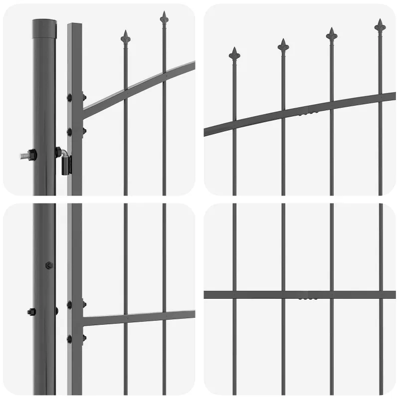 Sodo vartai su užraktu Woerden Pilka 125 x 500 cm Plienas