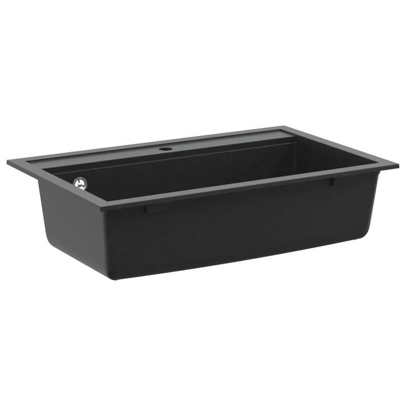 Kriauklė Juoda 795 x 505 mm Granitas