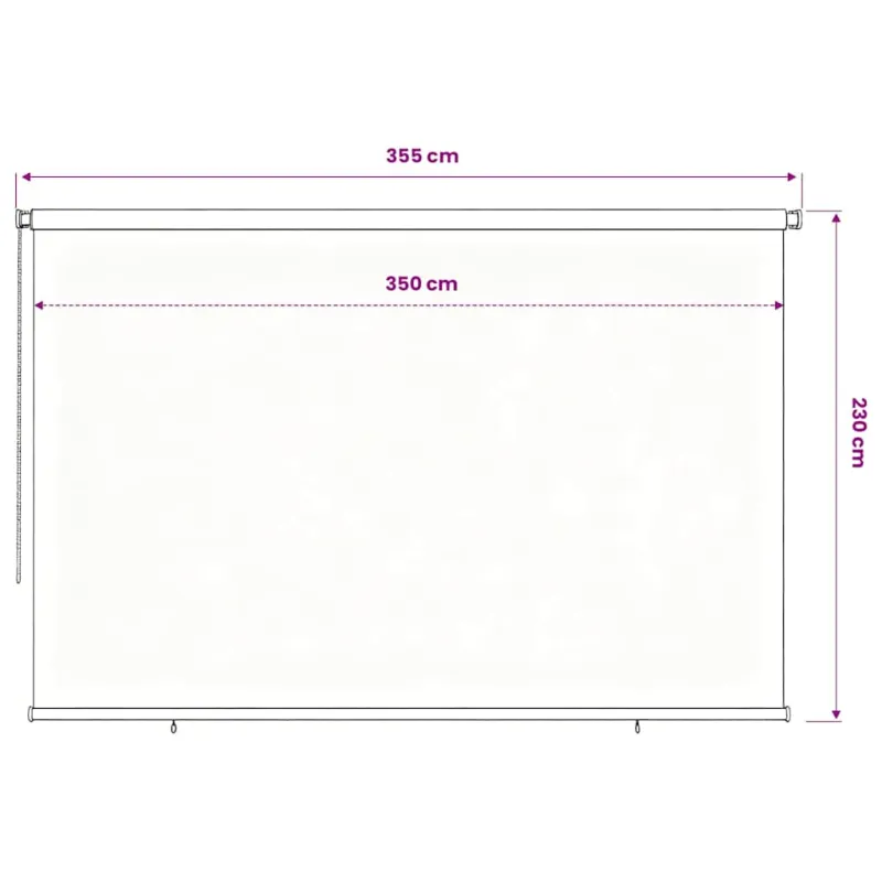 Lauko roletas, rudos spalvos, 350x230cm, HDPE