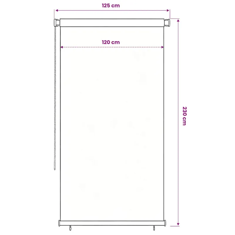 Lauko roletas, mėlynos spalvos, 120x230cm, HDPE